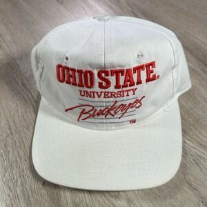 VTG Ohio State Buckeyes Snapback Hat College White Signature‎ Cap